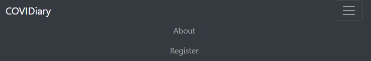 Expanded Small Header Header with expanded hamburger menu